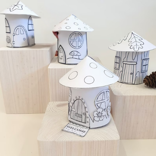 Whimsical Printable Paper Toy Houses