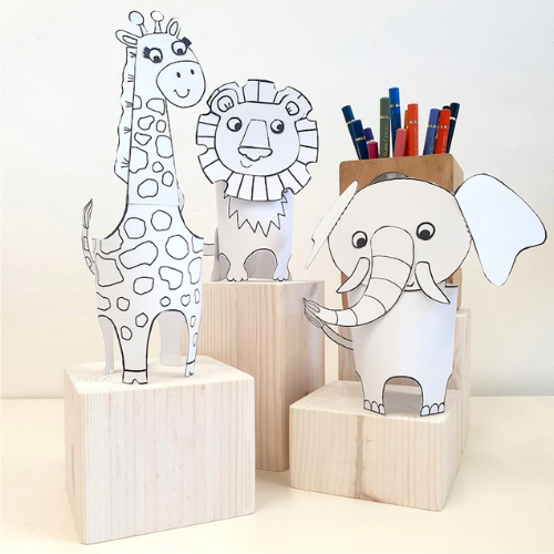 Printable Safari Animal Paper Craft